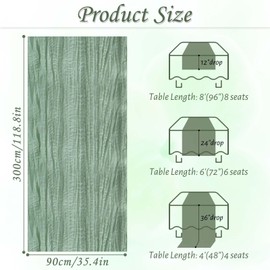 Fall Table Runner Cheesecloth Thanksgiving Table Runner 10 FT Boho Rustic Farmhouse Gauze for Fall Decor Cheese Cloth for Wedding Baby Shower Birthday Christmas Party Decorations (Sage Green, 1 Pack)
