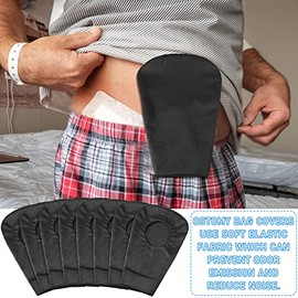 4 Piezas Funda para Bolsa de Ostomía Negra Cobertura de Bolsa de Ostomía Cubierta de Bolsa Elástica para Control de Olores Forro de Bolsa Lavable para Mujer Hombre (2.36 Pulgadas de Diámetro)
