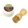 FIBERTEC Schuhpflegeset Mini, Auftragsbürste und Shoe Wax Eco, farblos, 28ml