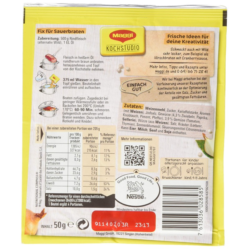 Maggi Fix Sauerbraten, 50 g