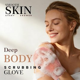 Guante de Baño Exfoliante, Exfoliante Corporal de Panal, Guantes Exfoliantes Corporales para Masaje en Casa, Esponjas para Limpiar El Cuerpo, Exfoliac