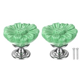 sourcing map 2pcs Toilet Button Pusher, Toilet Tank Button, Crystal Toilet Flush Button Helper Pusher for Women Long Nail Green