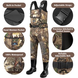 Trudave Fishing Waders for Men, Chest Waders with Boots for Men & Women, Waterproof Neoprene Waders for Hunting & Fishing