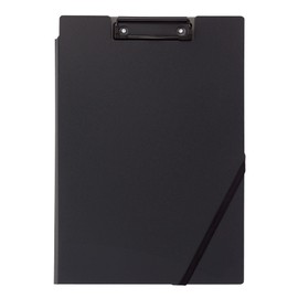 Kokuyo Clipboard with Storage, Black A4 Clipboard Folder with Versatile Storage Cover. Organizing Documents with Elastic Band, Nursing Profile Holder for Dual Storage with Pen Slot. (Joha-MC50D)