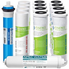 APEC Water Systems FILTER-T2Y-ES50 High Capacity Replacement Pre-Filter Sets For Essence Series Reverse Osmosis Water Filter System Stage 1-3