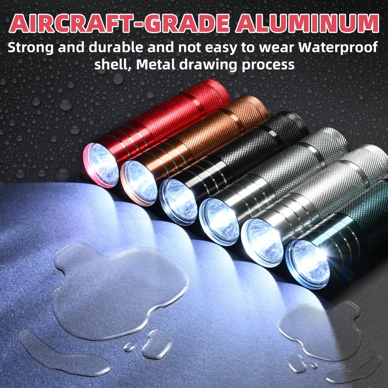 yikosam 30-Pack Super Bright Mini Flashlight, 1W Aluminum Flashlights Bulk