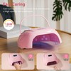 Purtato 126W Cordless Rechargeable UV LED Nail Lamp with Large