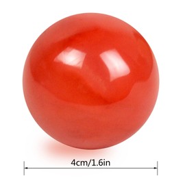 Fengshuibringluck 1.6IN Natural Crystal Baoding Chinese Health Balls for Hand Therapy, Exercise, and Stress Relief (Onyx)