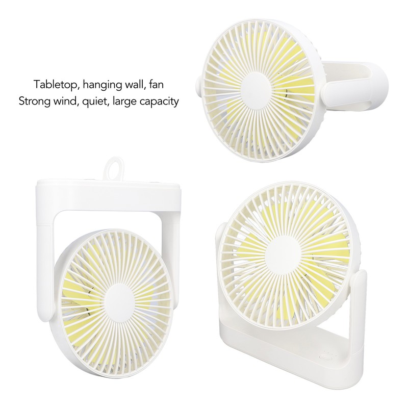 USB Desk Fan Wall Mounted Hanging Desk 3 in 1