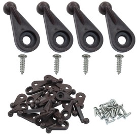 LVADUHF 25 Pcs Glass Retainer Clips Brown, Metal Screws Cabinet Glass Holder Clips 4 mm with Screws for Cabinet Doors, Mirror Hanging