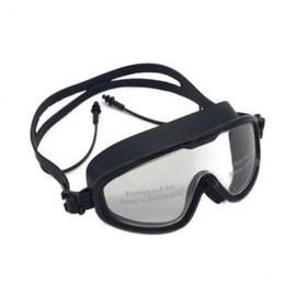 Snorkeling goggles earplugs all-in-one wide Black 10ea