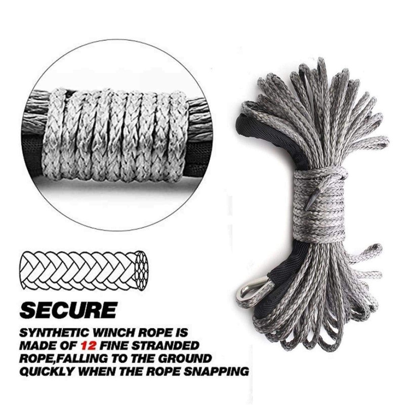 Umisu Synthetic Winch Cable Sheath for 7700lbs 6mm x 15m