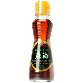 Kadoya Brand 100% Pure Sesame Oil (Sesame Oil 5.5 OZ, 1 Bottle) + One NineChef Long Handle Spoon Per Order