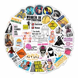 100Pcs Hard Hat Stickers for Women in Construction and Other Hard Hat Jobs - Hardhat Accessories