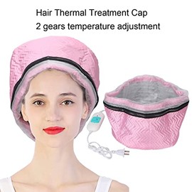 Gorro de Vapor para el Cabello, Gorros de Tratamiento Térmico para el Cabello 2 Engranajes Temperatura Ajustable Gorro de Tratamiento de Aceite Caliente Acondicionamiento Profundo Gorro de Calor Eléct
