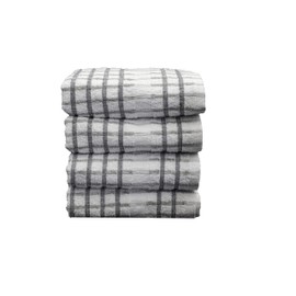 La Josefina secador de Cocina, Toalla de Cocina, con diseño de Cuadros, Juego Surtido de 4 Piezas (4 Pack), 70cm x 40cm, Ultra absorbentes (Gris)