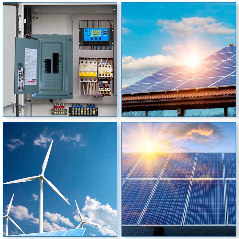 30A PWM Solar Charge Controller, 12V 24V Dual USB Solar
