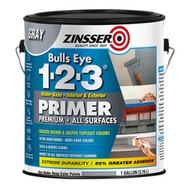 Zinsser 285085 Bulls Eye 1-2-3 All Surface Primer, Gallon, Gray