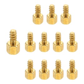 PATIKIL 12pcs M3 Male to Female Self-Tapping Hex Standoffs Spacers Pillars, M3 4+6mm Brass Motherboard Standoffs Copper