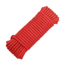 Nylon Rope Multipurpose Camping Rope,All Purpose Rope 30M(96FT) Multifunctional Braided Polyester Rope Outdoor Gear Tent Rope for Camping, Bundling, DIY, Tie Pull Swing Climb Knot etc (2mm, Red)