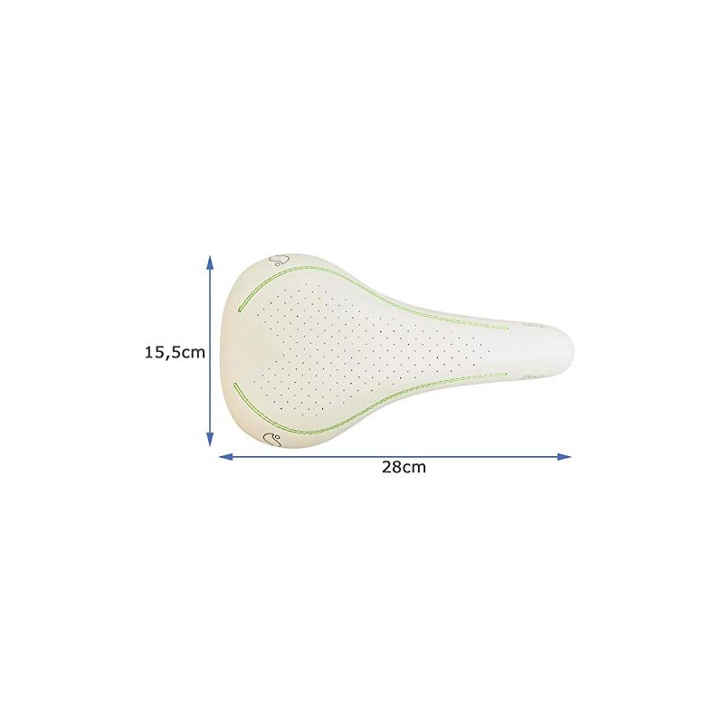 Selle Italia Men's Bicycle Seat, Gel Flow, Synthetic Leather, Green,