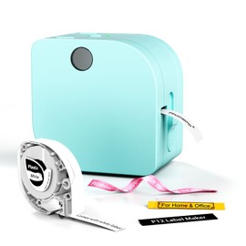 Phomemo P12 Mini Bluetooth Label Maker with Label Tape, Thermal Label Printer for Home and Office, Portable, for Android and iOS, Turquoise
