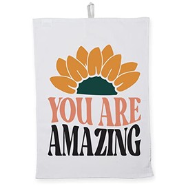 Hippowarehouse You Are Amazing Tea Towel Eco Printed Dish Cloth Kitchen accessory 50cmx70cm 100% Cotton