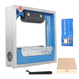 6" X 1-1/2" X 6" Precision Frame Spirit Level 4901-0077 Accuracy 0.0002 Inch with Woode Box