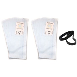 LEFITPA Replacement 12 Vacuum Bags Plus 2 Belts for Riccar Type B 8955 8850 8650 8950 8925 8920 for Simplicity 7700 7750 7850 7000 7200 7250 7300 Series