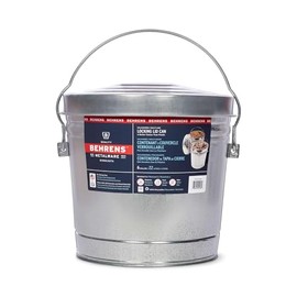 Behrens High Grade Steel 6106 6 Gal Silver Galvanized Steel Storage Can W/Locking Lid