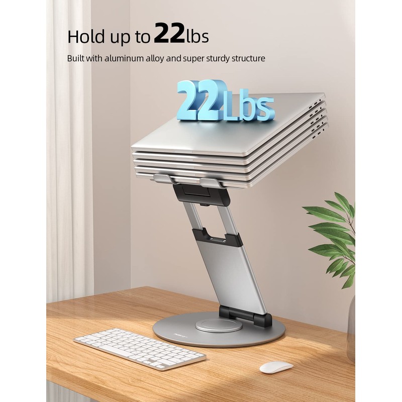 Nulaxy Telescopic 360 Rotating Laptop Stand for Desk Adjustable Height