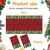 EUVBOKW 2 Pack Christmas Tablecloths, Plastic Xmas Table Cover 54
