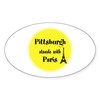 CafePress Pittsburgh Stands with Paris Sticker Sticker (Oval 50 pk)