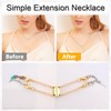 5pcs Necklace Extender, Alloy Magnetic Jewelry Extenders with 5 Sizes