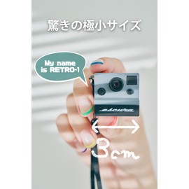 ESCURA Retor1 Digital Mini Camera, Film Camera, Retro Image Quality, Up to 32 GB, Lightweight, Portable, Compact, Toy Camera, Genuine Product (W x H x D): 1.3 x 1.2 x 1.5 inches (32 x 30 x 38 mm)