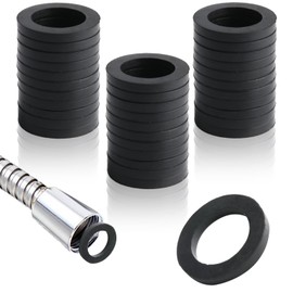 Pack of 40 Flat Seals, 1 Inch Sealing Rings, Rubber Seals, Sanitary 1 Inch, Tap Seals, Shower Hose Washers, Shower Head Washers