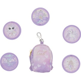 Beckmann, Mini Backpack with Buttons, Velcro, Primary School, 1st Class Accessories, Unicorn Princess Purple