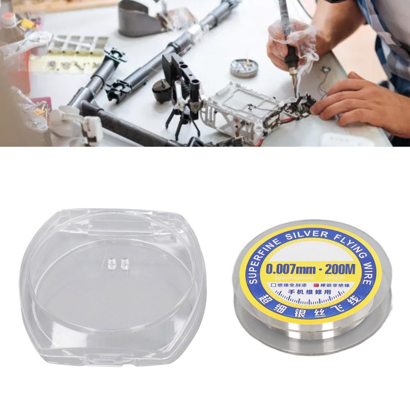 0.007mm Superfine Silver Jumping Wire Stretchable Ultra Fine Electronic Maintenance