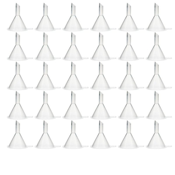 Mini Funnel Clear Plastic Funnel Tiny Funnel, 30Pcs Plastic Funnels