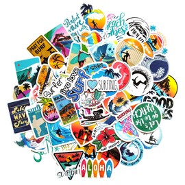 Surf Sticker Aloha Decoration Vinyl Surfing Stickers Sticker vsco for Water Bottles Skate Skateboard Car Vans Laptop