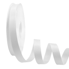 Ribreeze 5/8 inch White Grosgrain Ribbon 50 Yards for Gift Wrapping Weddings DIY Floral Decor Sewing & More