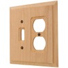Amerelle Baker Single Toggle/Single Duplex Unfinished Wood Wallplate