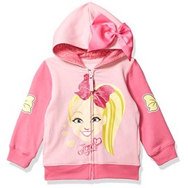 JoJo Siwa Baby Girls' Toddler Hoodie, Light Pink/Hot Pink, 3T