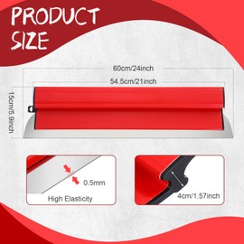 Lanties 24 Inch/60 CM Drywall Skimming Blade, Stainless Steel Drywall Smooth Finish Tool for Large Working Area Wall Decoration, Replaceable 0.5 mm Stainless Steel Blade, Ergonomically Designed Grip