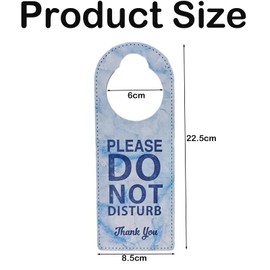 Do Not Disturb Sign, Do Not Disturb Door Sign, Door Knob Hanging Sign Door Hanger Sign, PU Leather Double Sided Door Knob Sign, Do Not Disturb Door Hanger Sign Using in Office Home Meeting (Blue)