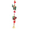Door Hanging Decorative Five Hand Painted Elephant Stringed Together with
