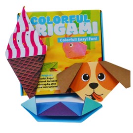 Little Learning Hands Kit de papel de origami colorido, 40 proyectos tradicionales de origami japonés, 80 hojas de colores vivos de doble cara, manualidades para niños y adultos principiantes, el mejor regalo para niños y adultos