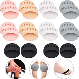 Almohadillas para antepié, tela de panal, cojines metatarsianos, almohadillas de bola de pie para mujer, 5 colores (10 pares)