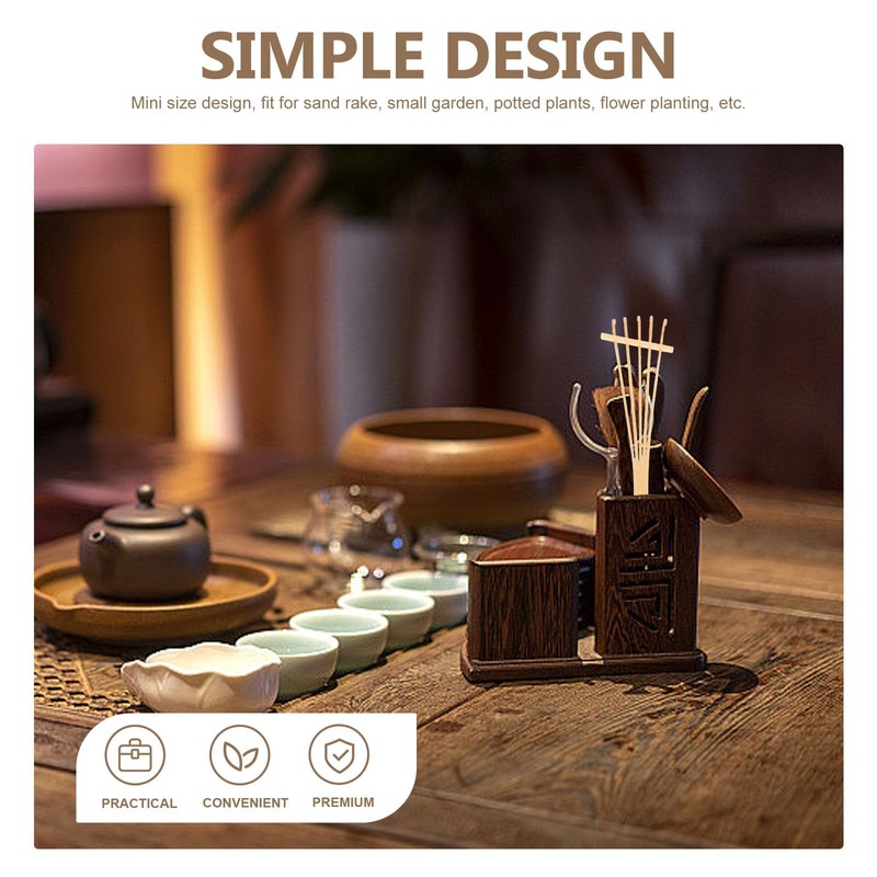 Healifty 6pcs Zen Garden Accessories Mini Zen Garden Rake Bamboo