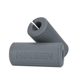 Hikeen Barbell Grips, Bar Dumbbell Grips, Non-Slip Barbell Grips, Hard Rubber Grips for Weightlifting, Forearm Strengthening, Muscle Building, Wearable Muscle Training Goods, 1.77", 2", 2.25" and 2.75